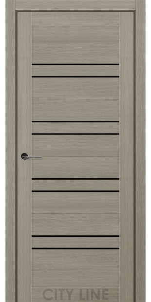 Межкомнатные двери CityLine Express RAIMOND korfad-express-raimond-koton-taup-bravo-collection-s-cernym-steklom